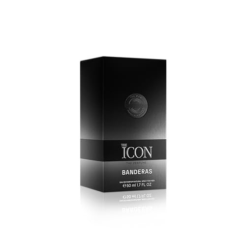 Banderas Antonio the Icon Eau De Perfume for Men - Long Lasting - Virile  Elegant  Trendy and Sexy Scent - Wood  Amber  and Sandalwood Notes - Ideal F