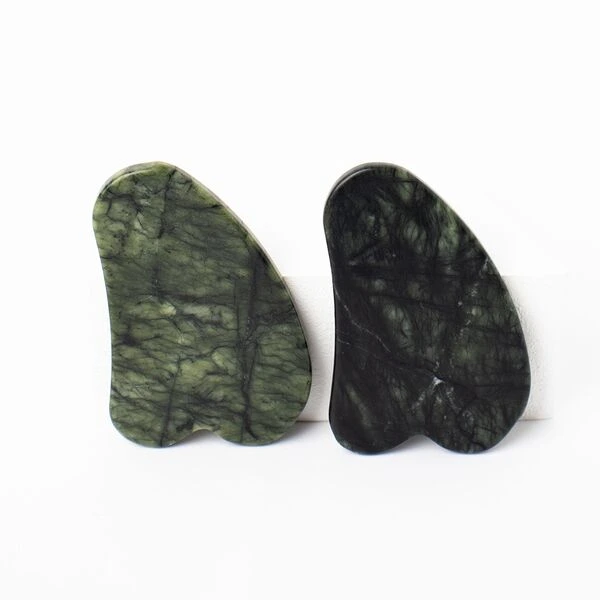 PIEDRA GUASHA MASAJEADORA FACIAL (VERDE - 1 UND - BOLSA)