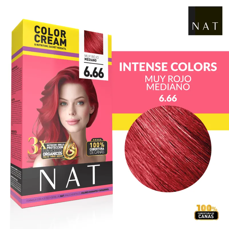 NAT KIT SACHET  S6.66 VERY MEDIUM RED (50G)