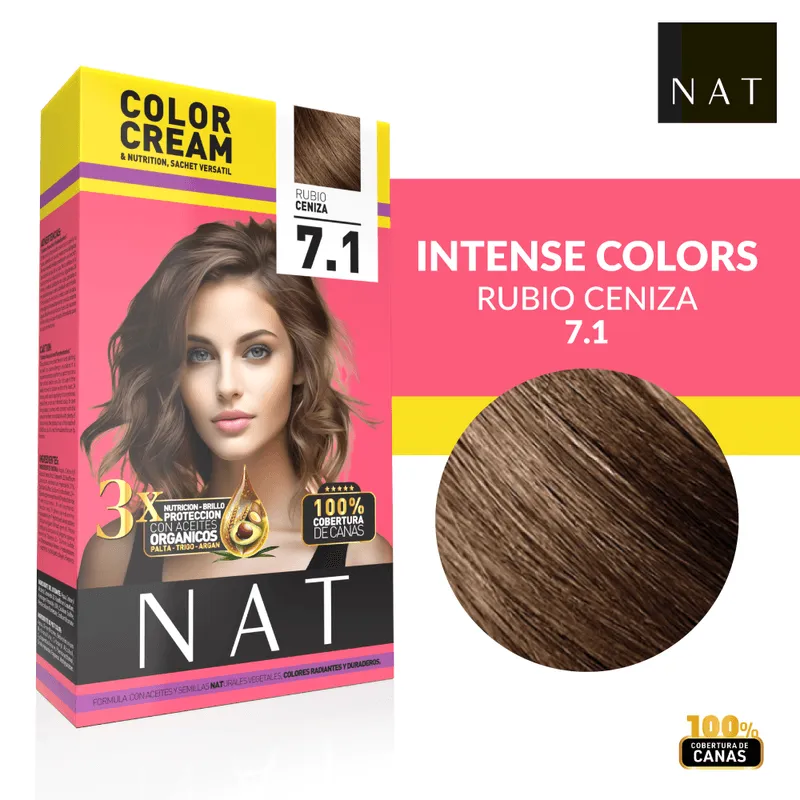 NAT KIT SACHET  S7.1 ASH BLONDE (50G)
