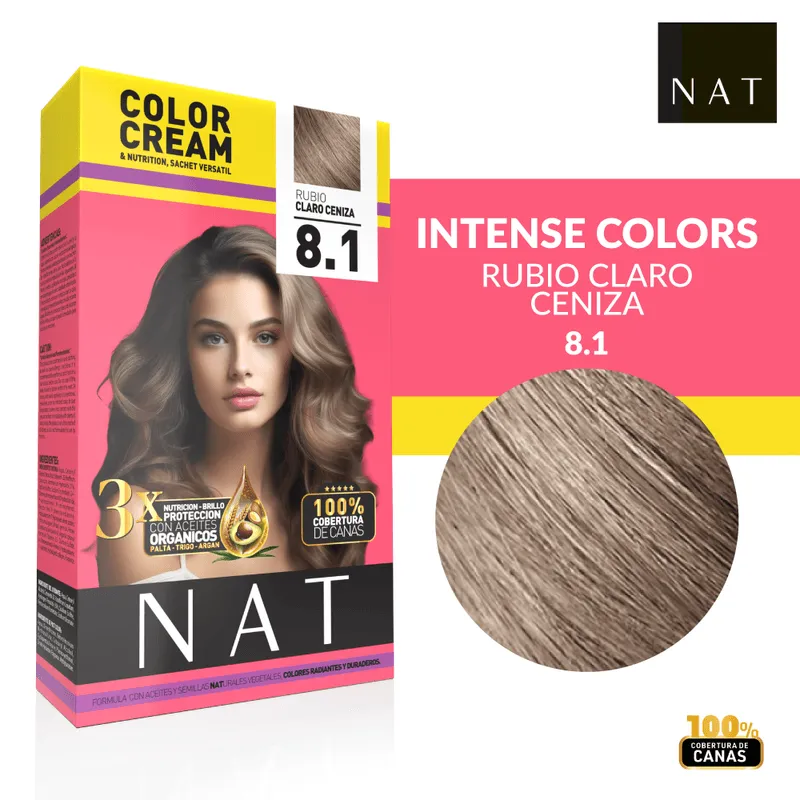 NAT KIT SACHET  S8.1 LIGHT ASH BLONDE (50G)