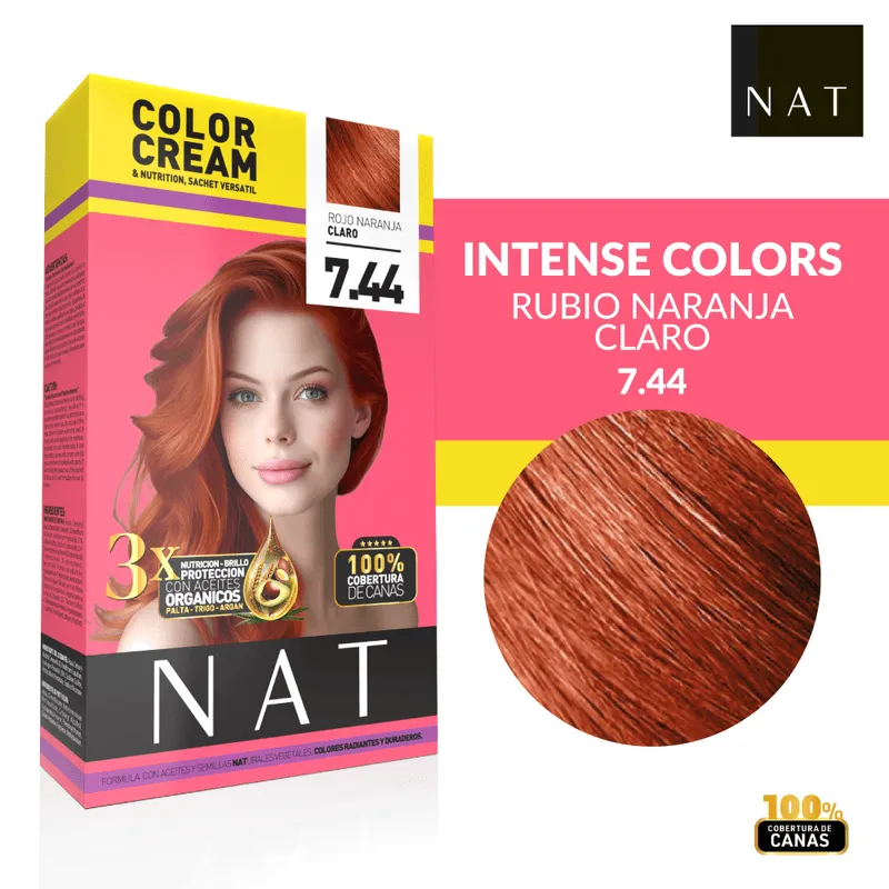 NAT SACHET 7.44 LIGHT ORANGE RED (50G)