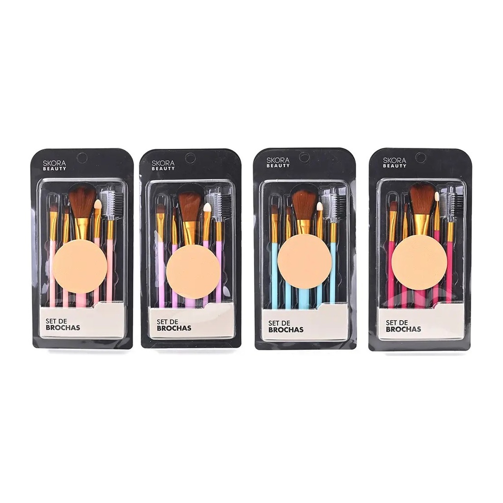 [50691] SET BROCHA, ESPONJA Y CEPILLO X5U (VARIOS - SET) SKORA
