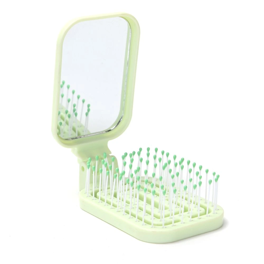 CEPILLO PLEGABLE RECTANGULAR DESENREDANTE CON ESPEJO X1U