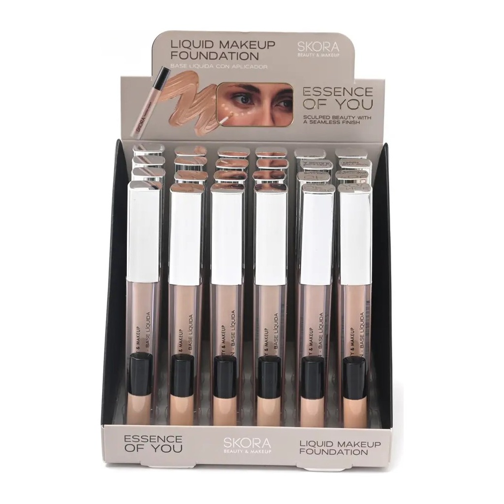 [50932] MAQUILLAJE FLUIDO CON APLICADOR X24U (UNIDAD) SKORA