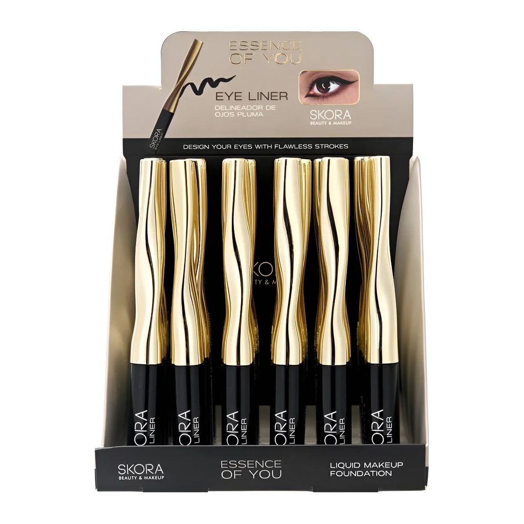 DELINEADOR DE OJOS PLUMA X24U (NEGRO - UNIDAD) SKORA