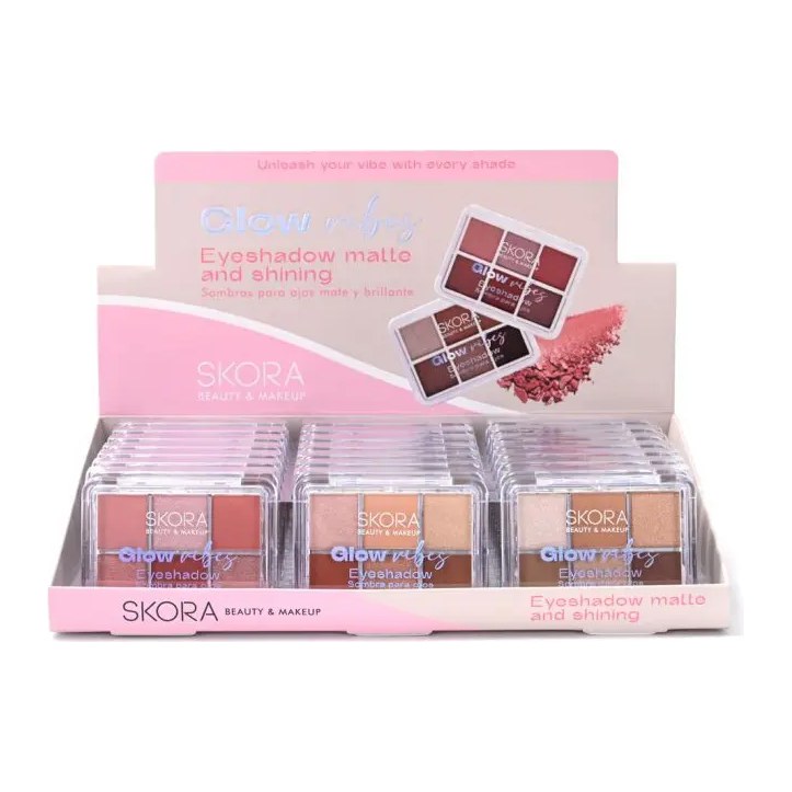 [50943] SOMBRAS PARA OJOS COMBINADAS X 6 TONOS X24U (UNIDAD) SKORA