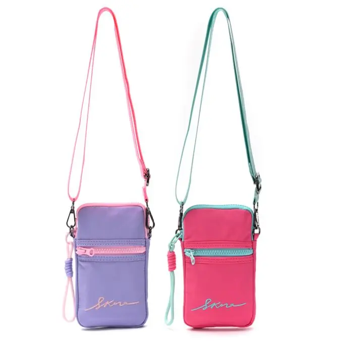 BANDOLERA PORTACELULAR SAHAB CON LLAVERO Y LOGO CONTRATONO 12X20 CM X1U (UNIDAD)