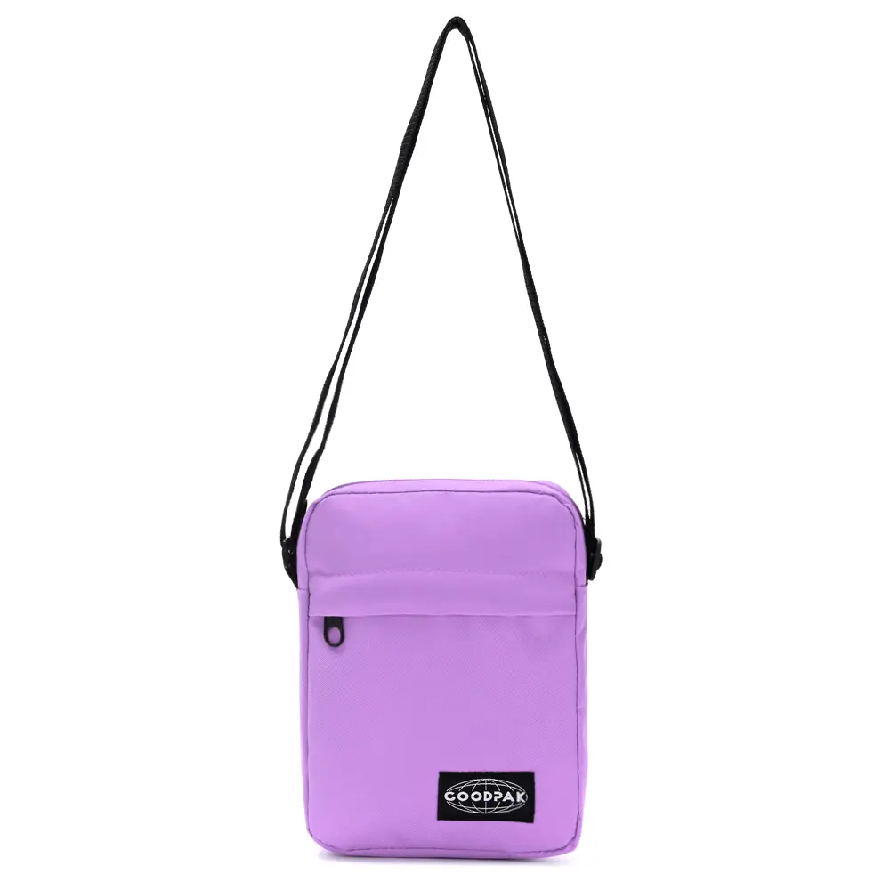 MORRAL GOODPAK BOLSILLO DELANTERO LILA 21X16X5.5CM X1U (LISO - UNIDAD)