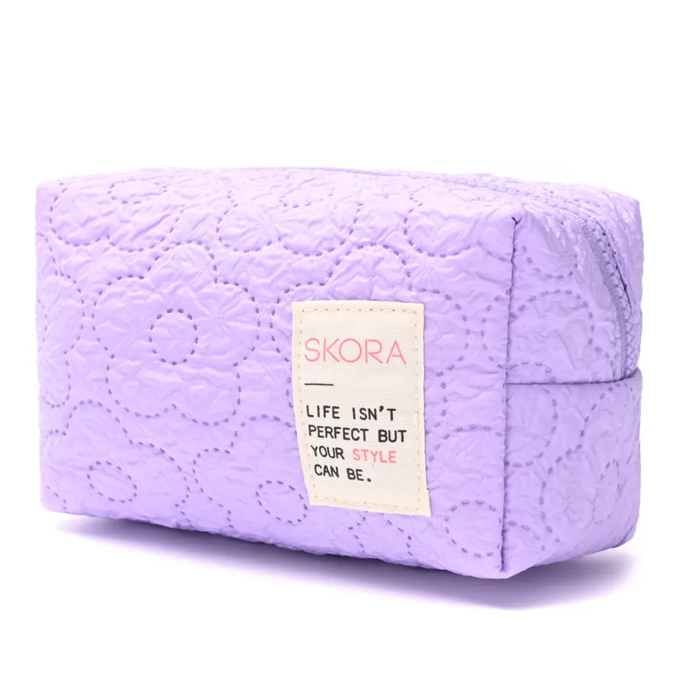 PORTACOSMETICO STYLE CRINCKLE FLORES 17X10X10CM X1U (UNIDAD)