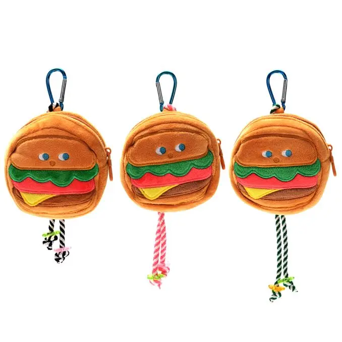LLAVERO BAG CHARM BUGER MONEDERO 10X10CM X1U (UNIDAD)