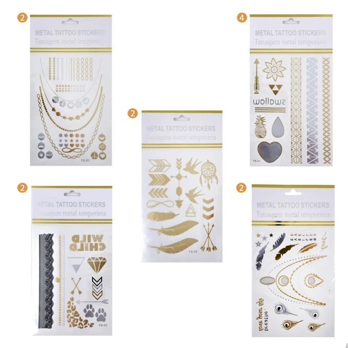 TATUAJE TEMPORAL METALIZADO X1U