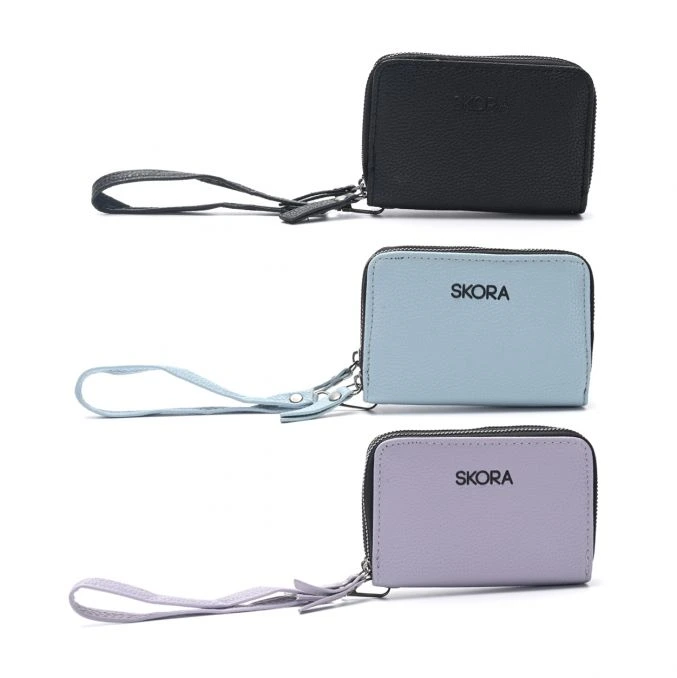 BILLETERA DOBLE CIERRE RIF 13X10CM CON BOLSA DE TELA. X1U