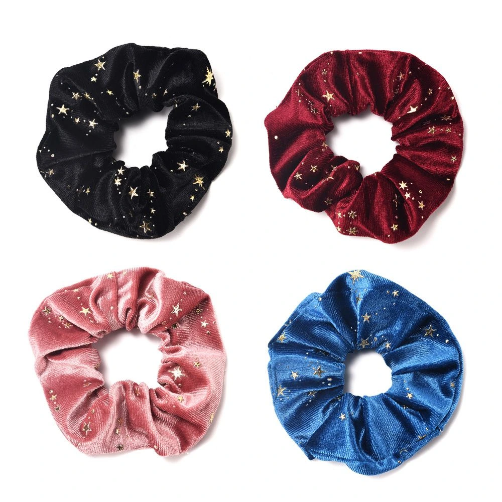 SCUNCY LISO CON STRASS ESTRELLITAS X1U