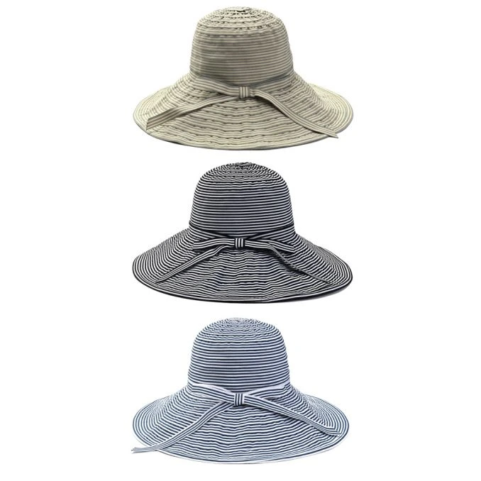 SOMBRERO CAPELINA DAMA RAYAS