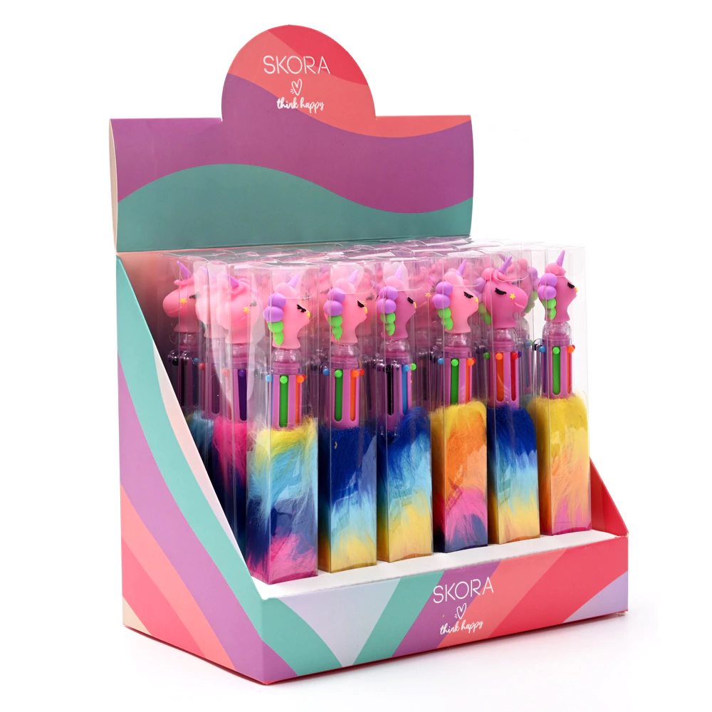 CAJA DE LAPICERAS MULTICOLOR CON PIEL