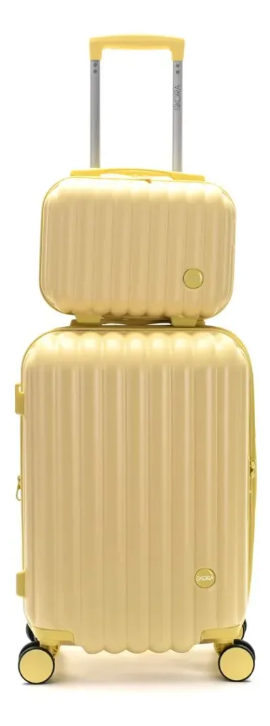 SET VALIJAS SKORA BS AS HARD ABS AMARILLO 20 Y BEAUTY CASE