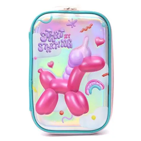 CARTUCHERA THINK HAPPY LETTERING GLOBO