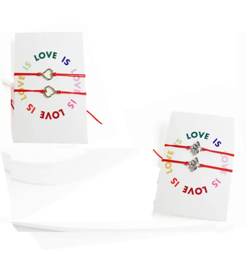 SET X2 PULSERAS LOVE IS