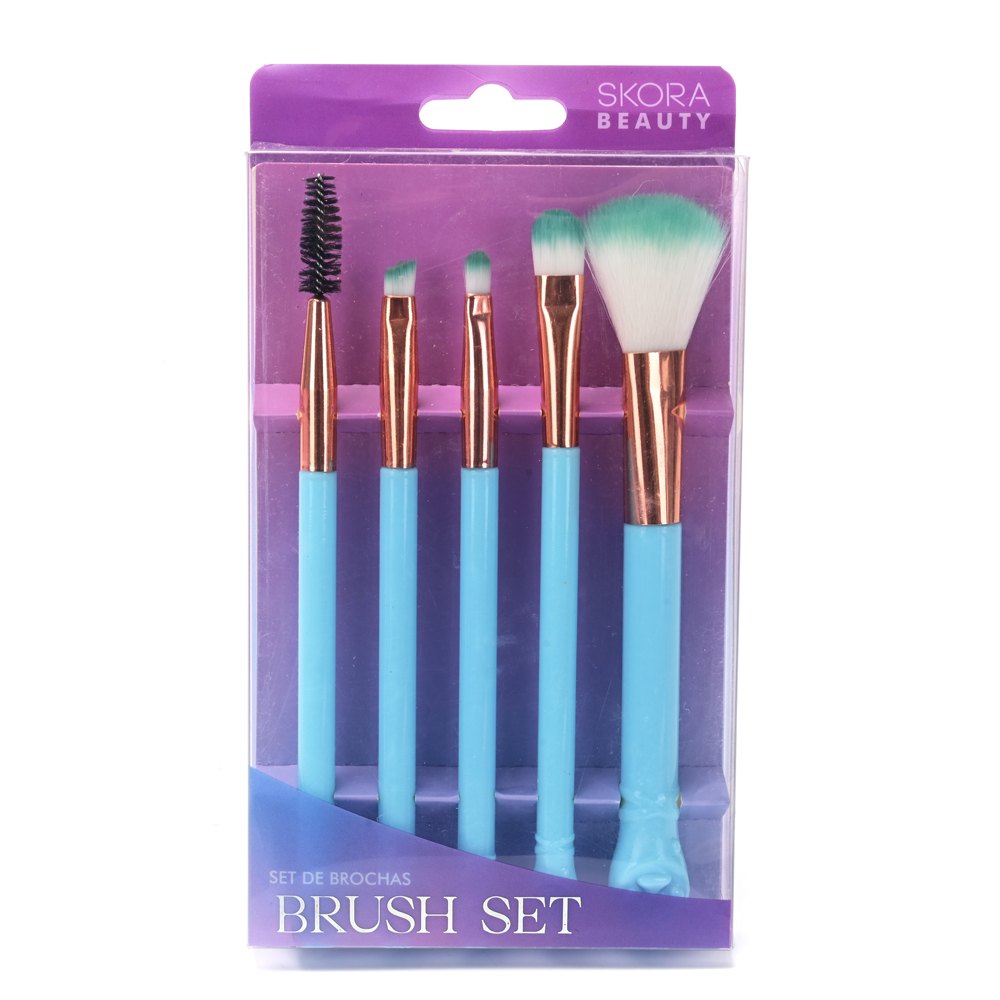[51813] SET BROCHAS DE MAQUILLAJE MANGO PATITAS SKORA