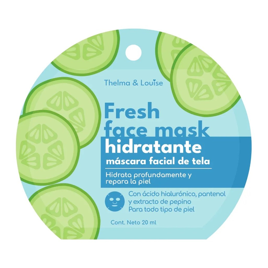 [52133] MASCARA FACIAL DE TELA HIDRATANTE - PEPINO THELMA Y LOUISE