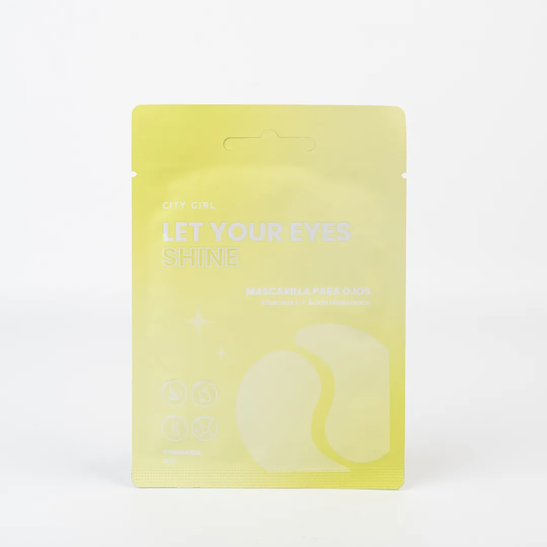 [52600] MASCARILLA PARA OJOS (VITAMINA E + ÁCIDO HIALURÓNICO) - VERDE LIMA - 1 UND. - CAJA CITY GIRL