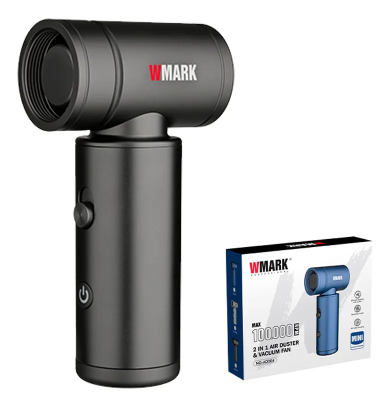 [70450] SOPLADOR Y ASPIRADOR 2 EN 1 RECARGABLE USB - NEGRO WMARK