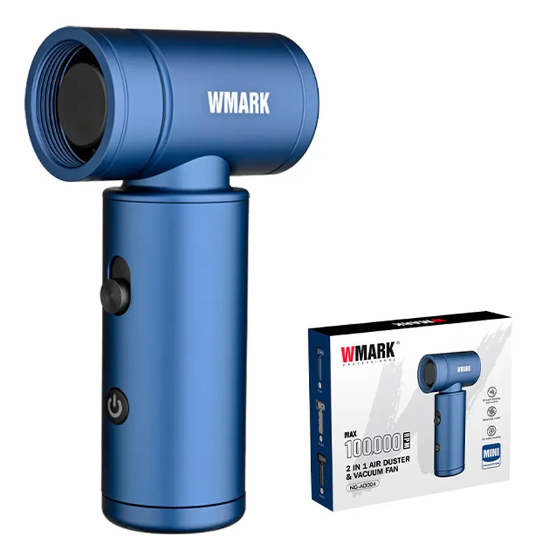 [70451] SOPLADOR Y ASPIRADOR 2 EN 1 RECARGABLE USB - AZUL WMARK