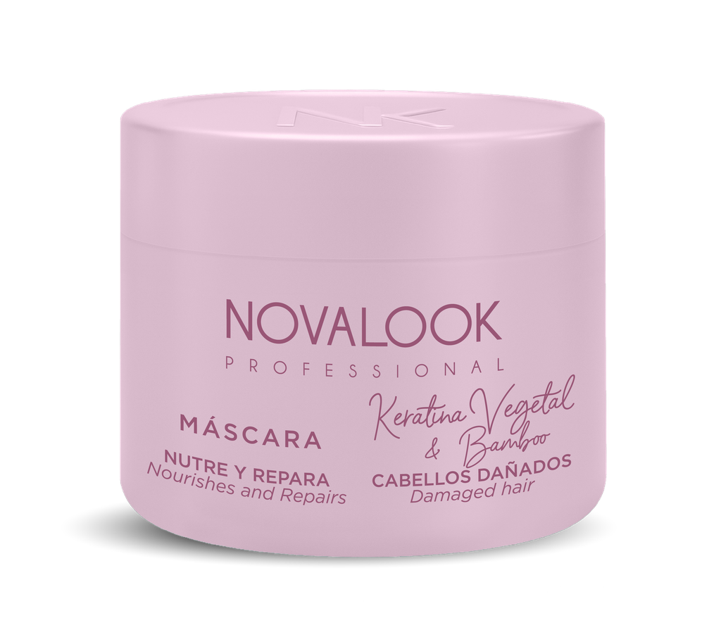 MÁSCARA KERATINA VEGETAL Y BAMBOO CABELLOS DAÑADOS - 250 ML - POTE NOVALOOK