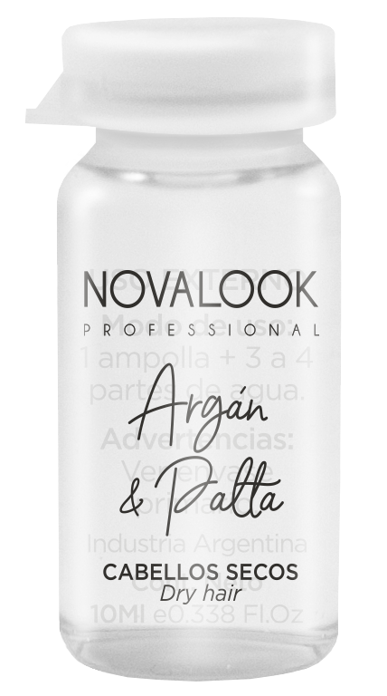 AMPOLLA ARGÁN Y PALTA CABELLOS SECOS VENTA X UND - 10 ML - AMPOLLA NOVALOOK