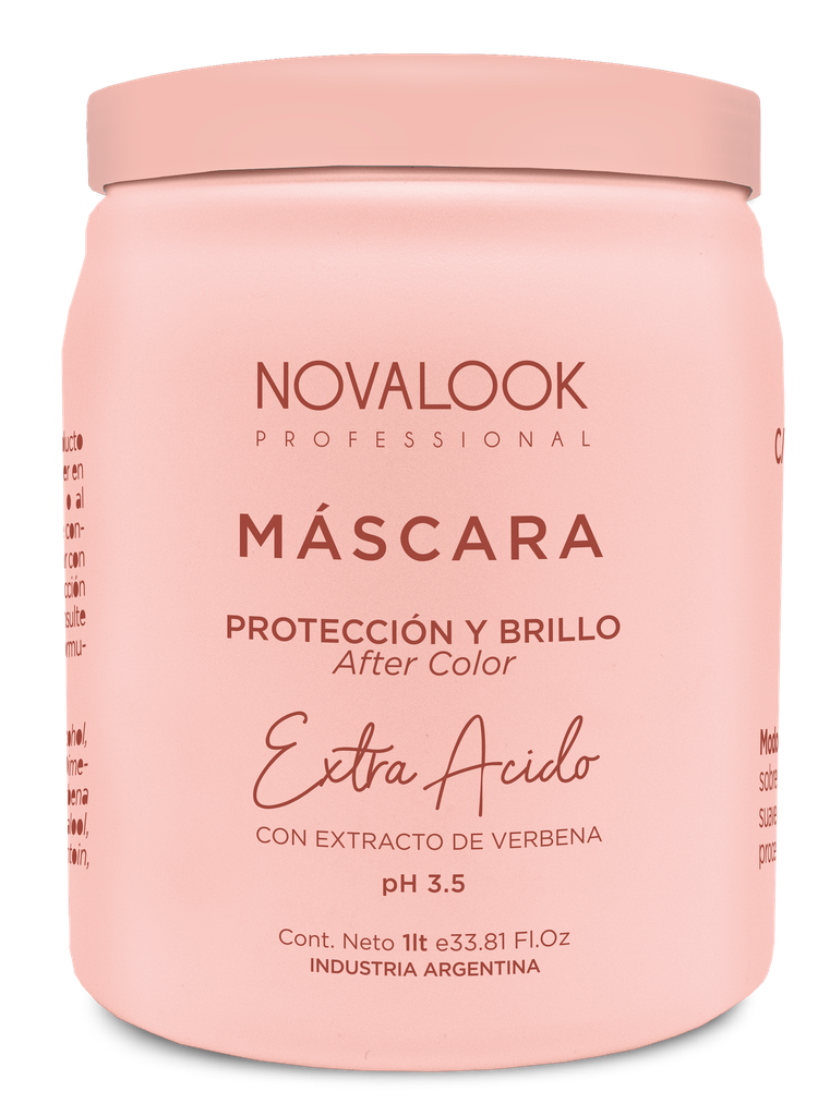 MÁSCARA EXTRA ÁCIDO CABELLOS PROCESADOS - 1 L - POTE NOVALOOK