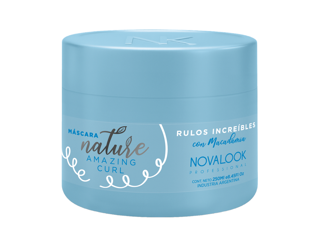 MÁSCARA NATURE RULOS CON MACADAMIA - 250 ML - POTE NOVALOOK
