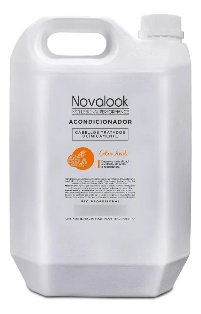 ACONDICIONADOR EXTRA ÁCIDO POST TÉCNICO - 5 L - BIDÓN NOVALOOK