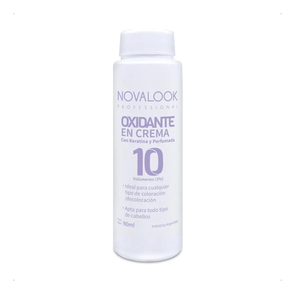 OXIDANTE EN CREMA 10 VOL CON KERATINA - 90 ML - BOTELLA NOVALOOK