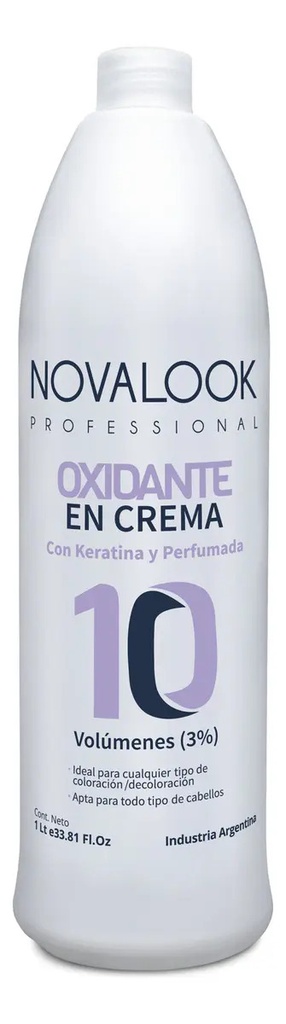OXIDANTE EN CREMA 10 VOL CON KERATINA - 1 L - BOTELLA NOVALOOK