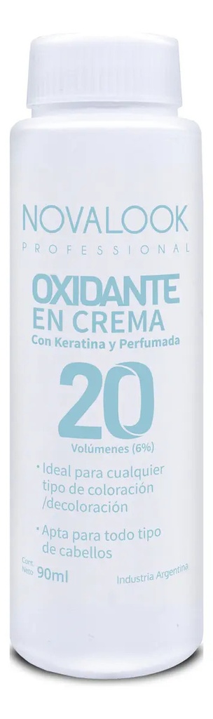 OXIDANTE EN CREMA 20 VOL CON KERATINA - 90 ML - BOTELLA NOVALOOK