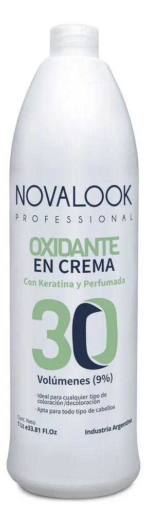 OXIDANTE EN CREMA 30 VOL CON KERATINA - 1 L - BOTELLA NOVALOOK
