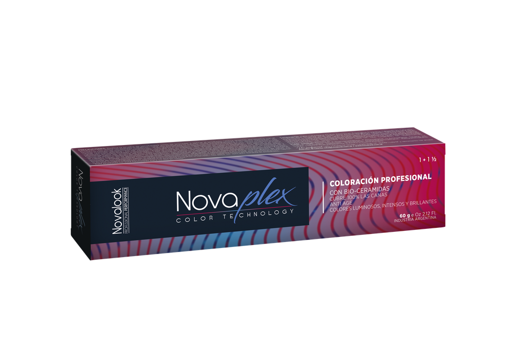 TINTURA NOVAPLEX 10.21 RUBIO EXTRA CLARO MALVA CENIZA - 60 GR - POMO NOVALOOK