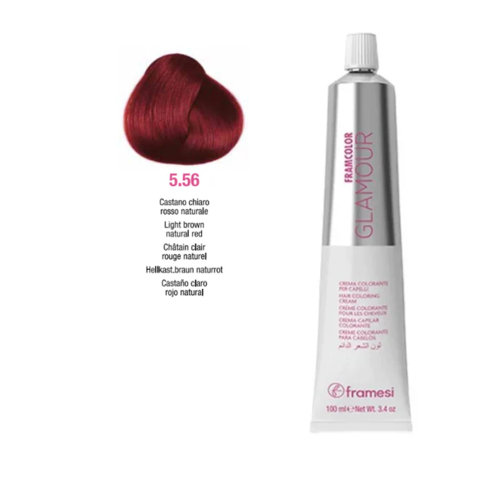 FRAMCOLOR GLAMOUR  CASTAÑO CLARO ROJO NATURAL (5.56 - 100 ML - POMO)