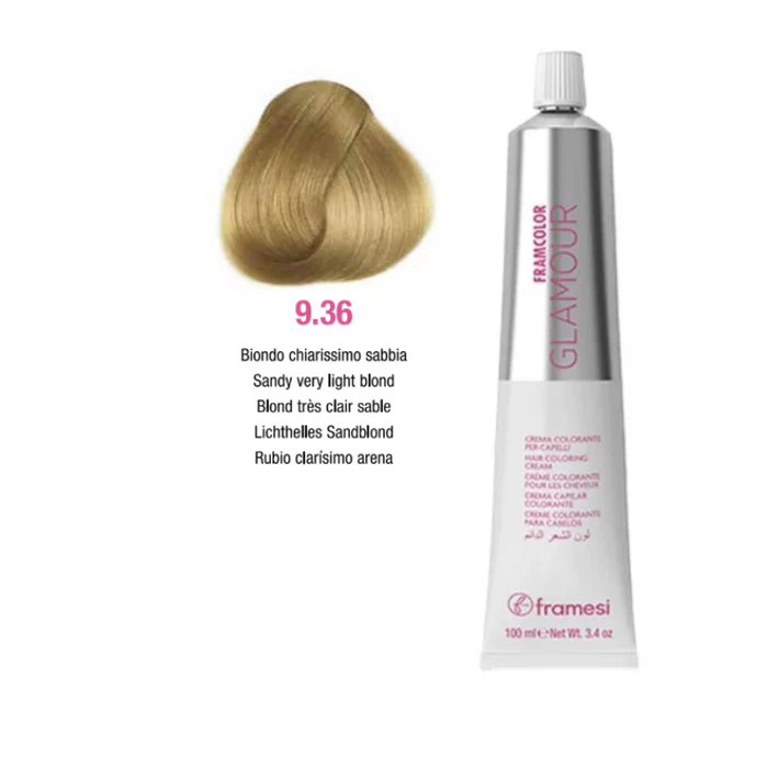 FRAMCOLOR GLAMOUR RUBIO CLARISIMO ARENA (9.36 - 100 ML - POMO)