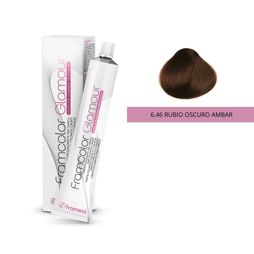 FRAMCOLOR GLAMOUR RUBIO OSCURO AMBAR (6.46 - 100 ML - POMO)