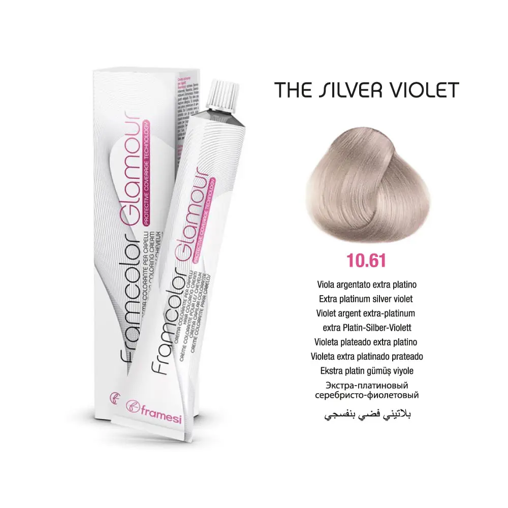 FRAMCOLOR GLAMOUR VIOLETA PLATEADO EXTRA PLATINO (10.61 - 100 ML - POMO)