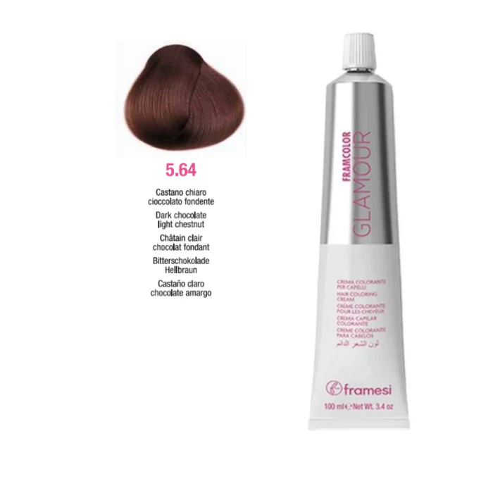 FRAMCOLOR GLAMOUR  CASTAÑO CLARO CHOCOLATE AMARGO (5.64 - 100ML - POMO)