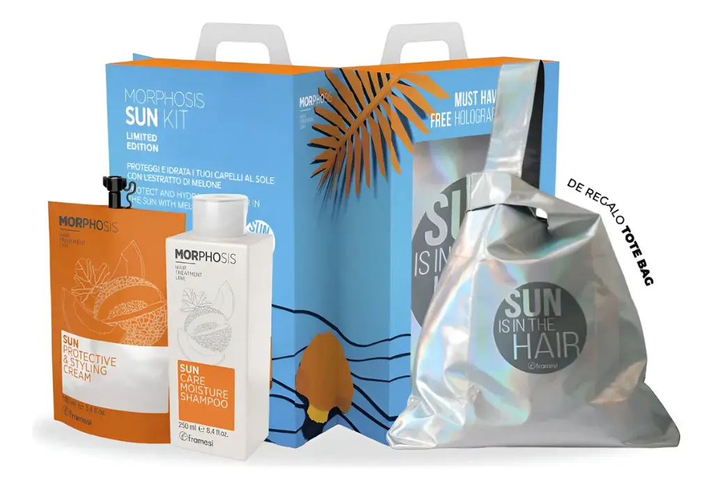 KIT SHAMPOO + ACONDICIONADOR + BOLSO P/PLAYA ( - CAJA)