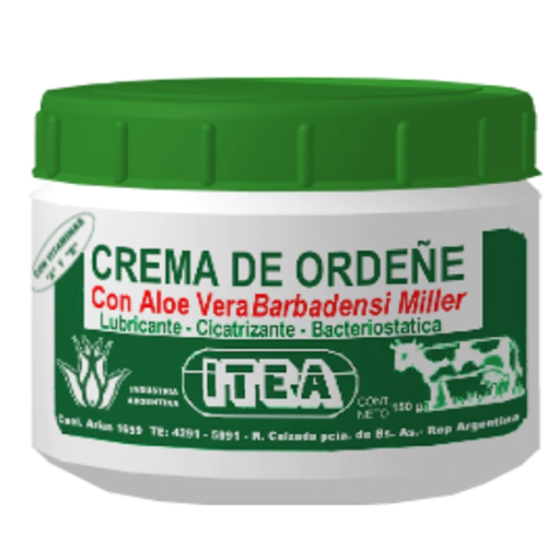 ITEA CREMA DE ORDEÑE CON ALOE VERA BARBADENSI MILLER MAS VITAMINAS A Y E  (150 GRS. - POTE)