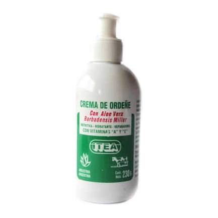 [17377] ITEA CREMA DE ORDEÑE LUBRICANTE CICATRIZANTE ANTISEPTICA CON VITAMINAS A Y E  (230 GRS. - C/DOSIFICADOR ) ITEA