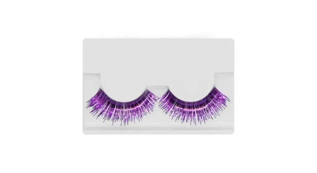 PESTAÑAS POSTIZAS FANTASIA #710 (LILA - 1 PAR  - CAJA)