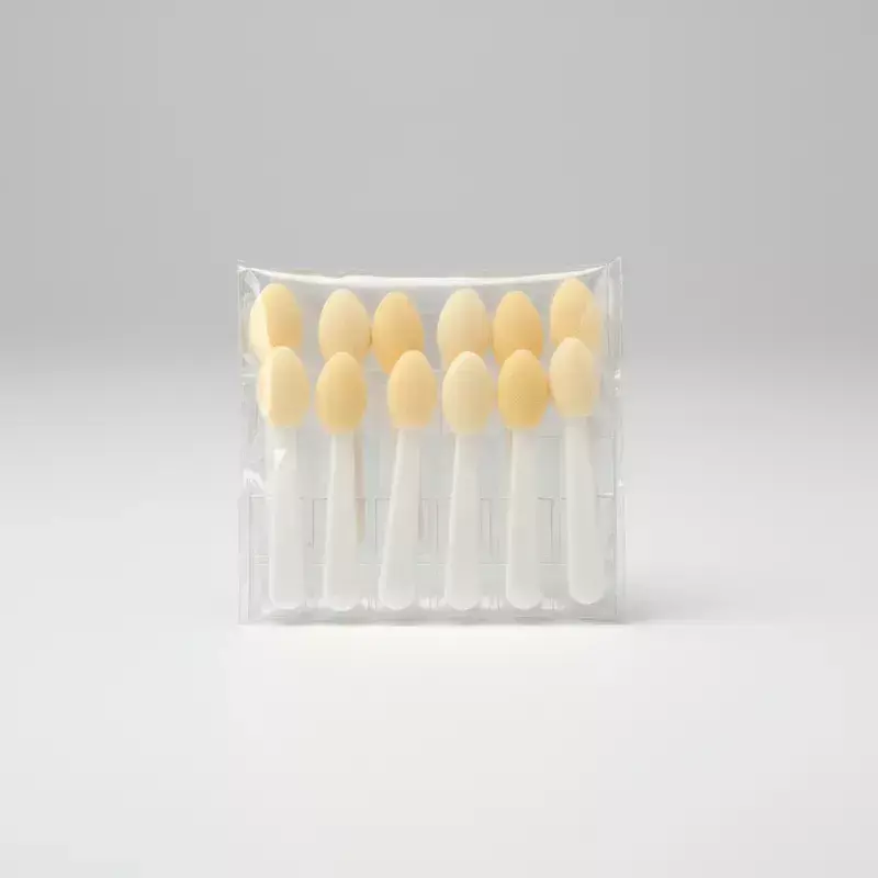 APLICADOR DE SOMBRAS DOBLE  (BLANCOS - 12UND - BOLSA)