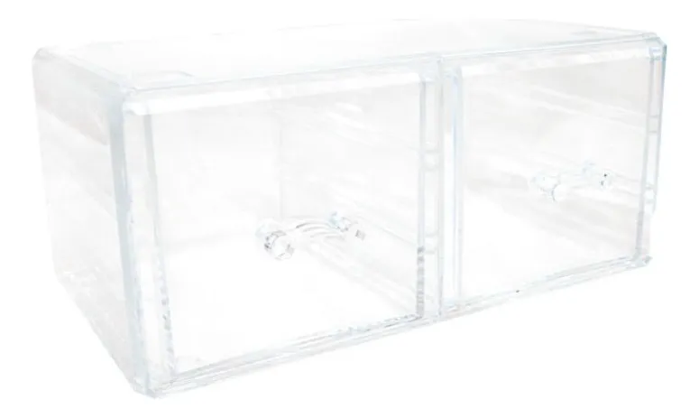 ORGANIZADOR ACRILICO 2 CAJONES GDES (1 UND - CAJA)