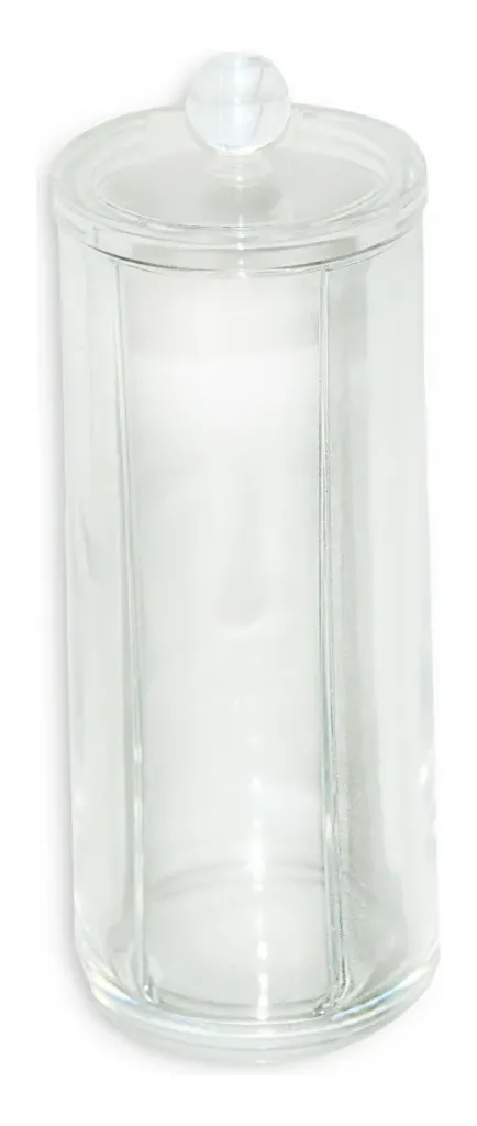 VASO LARGO DE ACRILICO CON TAPA (1 UND - CAJA)